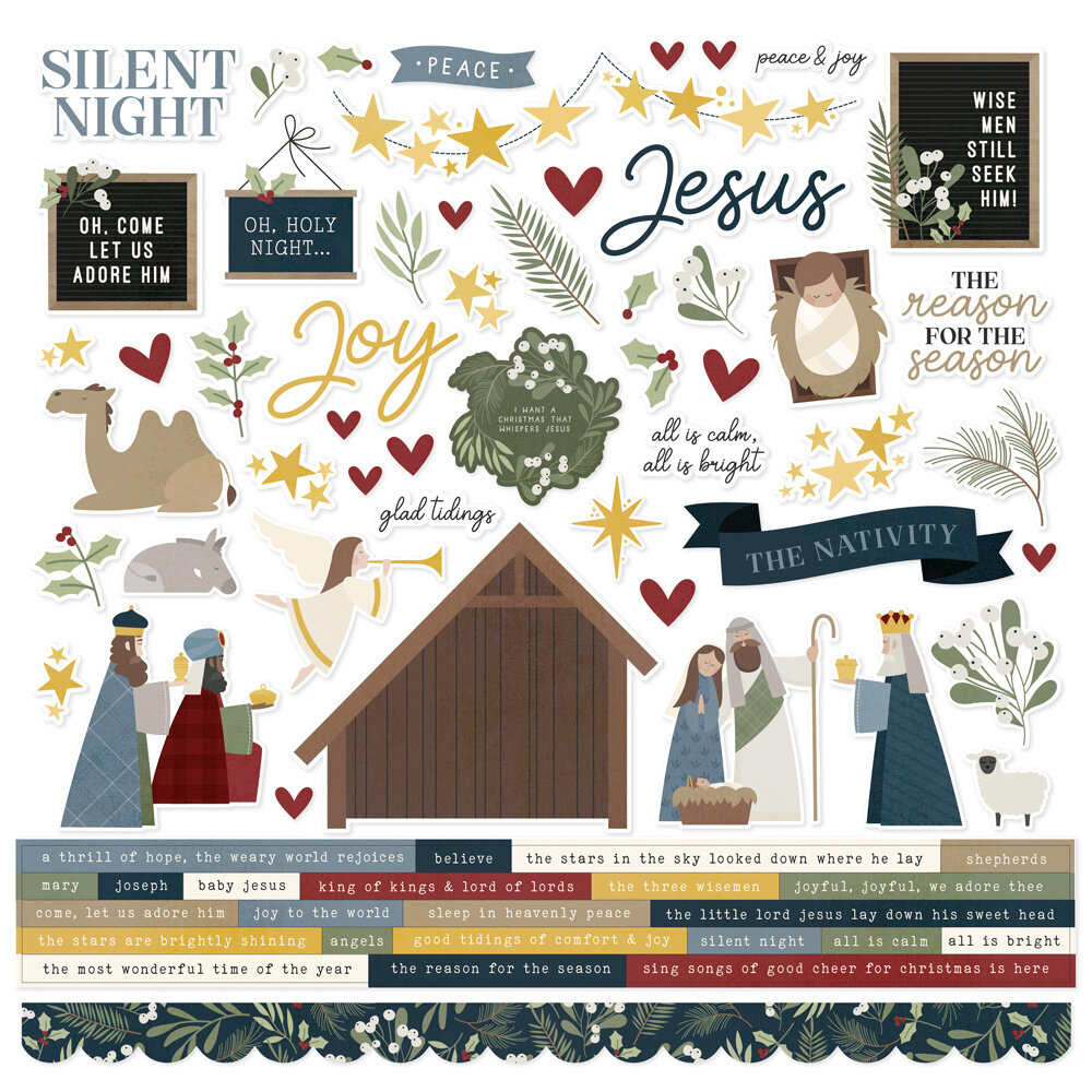 Simple Stories Silent Night Cardstock Stickers (21942)