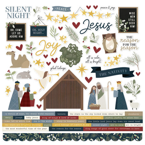 Simple Stories Silent Night Cardstock Stickers (21942)