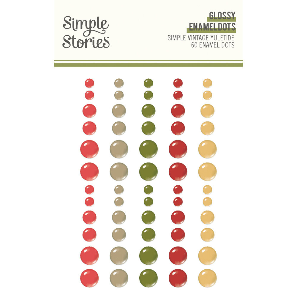 Simple Stories Simple Vintage Yuletide Glossy Enamel Dots (23233)
