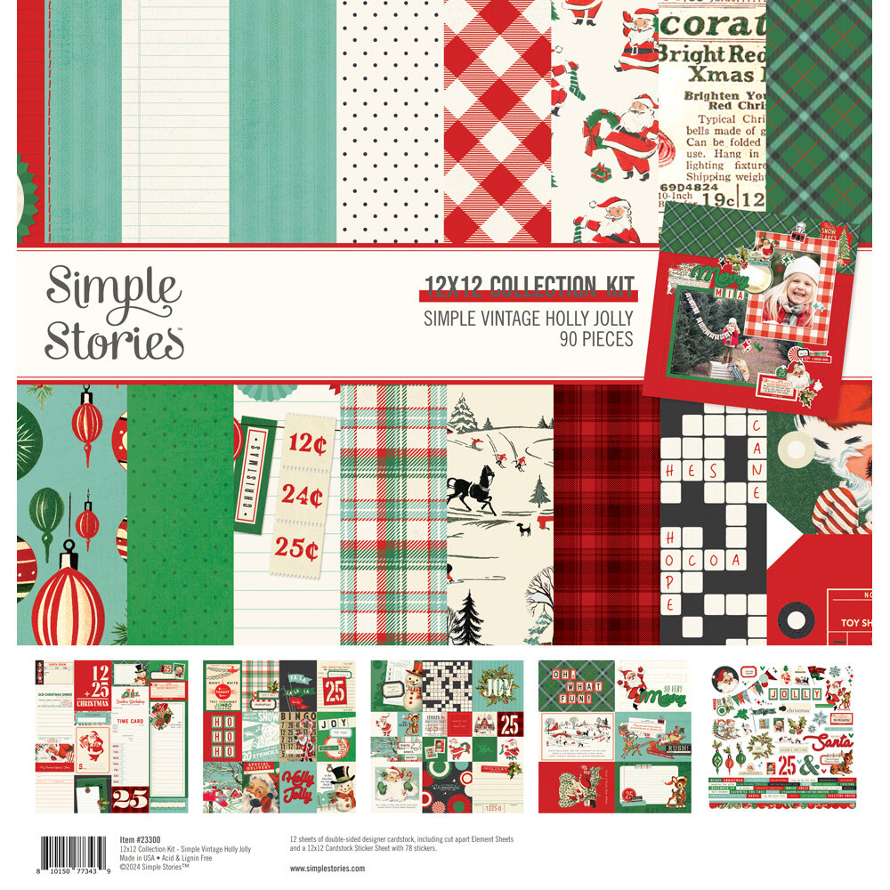 Simple Stories Simple Vintage Holly Jolly Collection Kit (23300)