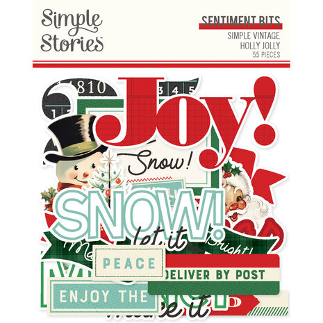 Simple Stories Simple Vintage Holly Jolly Sentiment Bits & Pieces (23321)