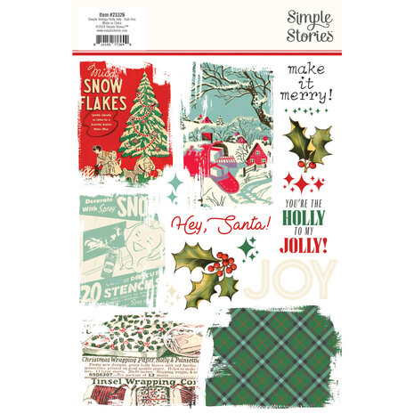 Simple Stories Simple Vintage Holly Jolly Rub Ons (23326)