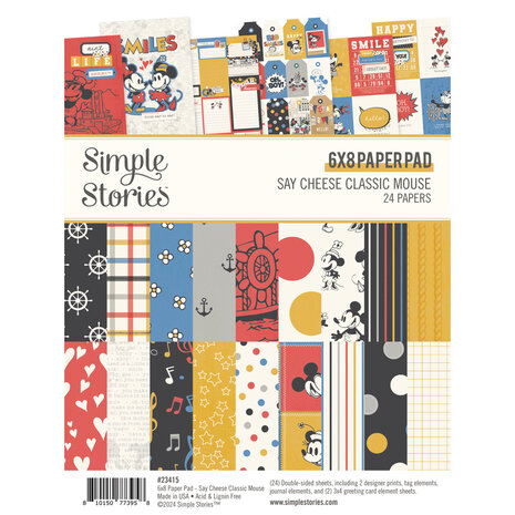 Simple Stories Say Cheese Classic Mouse 6x8 Inch Paper Pad (23415) Simple Stories Say Cheese Classic Mouse 6x8 Inch Paper Pad (23415)
