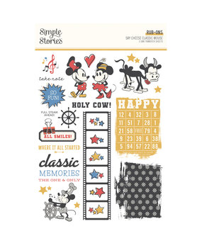 Simple Stories Say Cheese Classic Mouse Rub Ons (23424)