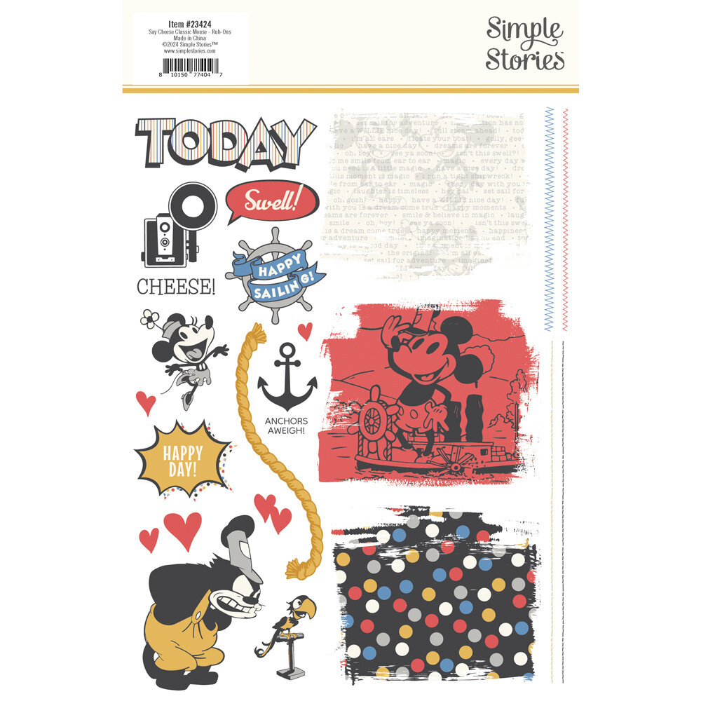 Simple Stories Say Cheese Classic Mouse Rub Ons (23424)