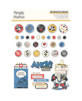 Simple Stories Say Cheese Classic Mouse Decorative Brads (23425)