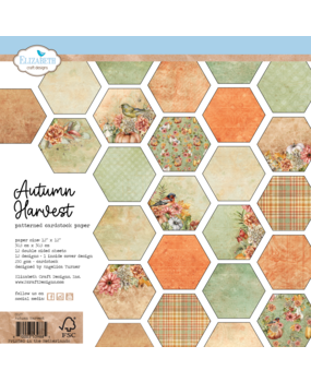 Elizabeth Craft Designs Autumn Harvest 12x12 Inch Patterned Cardstock Paper (C027)