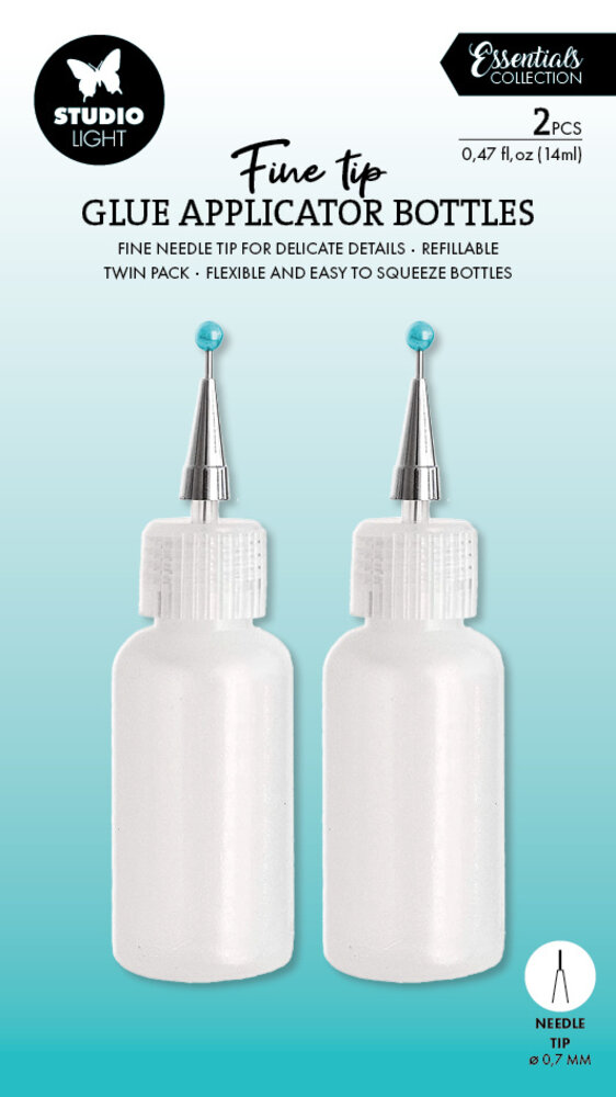 Studio Light Glue Application Bottles Ultra Fine Tip (2X14ml) (SL-TO-GAB01) (BASIC)