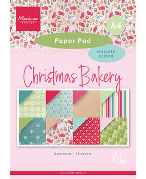 Marianne Design Paper Pad A4 by Marleen Christmas Bakery (PK9195)