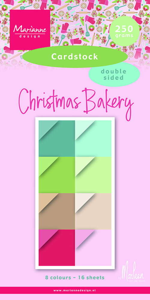 Marianne Design Cardstock 15x30cm by Marleen Christmas Bakery (PK9196) Marianne Design Cardstock 15x30cm by Marleen Christmas Bakery (PK9196)