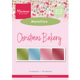 Marianne Design Cardstock A5 by Marleen Christmas Bakery Metallics (PK9197)