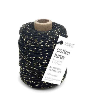 Vivant Cotton Lurex Cord 50m/Ø2mm Black (1050.5002.89)