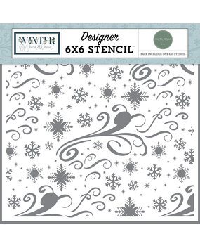 Carta Bella Snowflakes And Swirls Stencil (CBWTW397033)