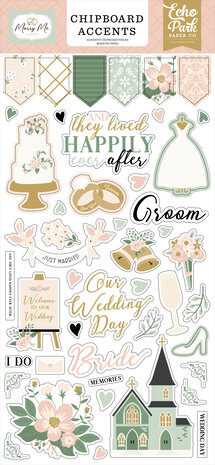 Echo Park Marry Me Chipboard Accents (MRY400021)