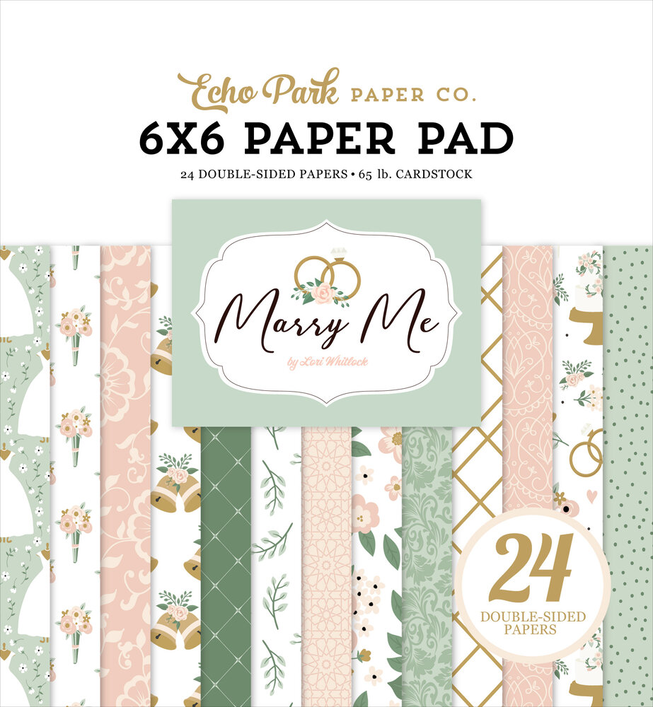 Echo Park Marry Me 6x6 Inch Paper Pad (MRY400023)