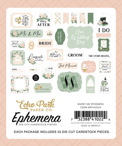 Echo Park Marry Me Ephemera (MRY400024) Echo Park Marry Me Ephemera (MRY400024)
