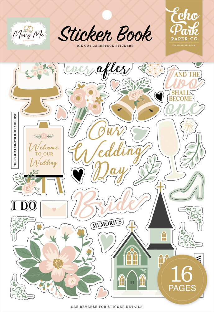 Echo Park Marry Me Sticker Book (MRY400029)