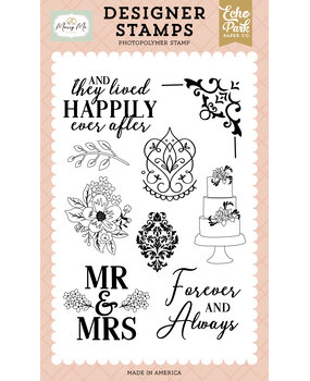 Echo Park Wedding Damasks Designer Stamps (MRY400044)