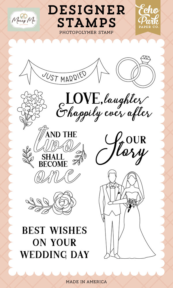 Echo Park Just Married Banner Designer Stamps (MRY400045)