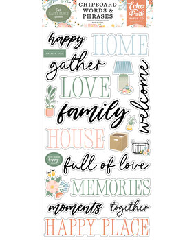 Echo Park Our Happy Place Chipboard Word & Phrases (OHP399022)