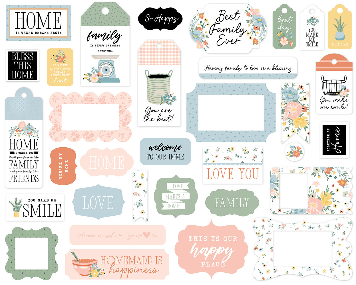 Echo Park Our Happy Place Frames & Tags (OHP399025) Echo Park Our Happy Place Frames & Tags (OHP399025)