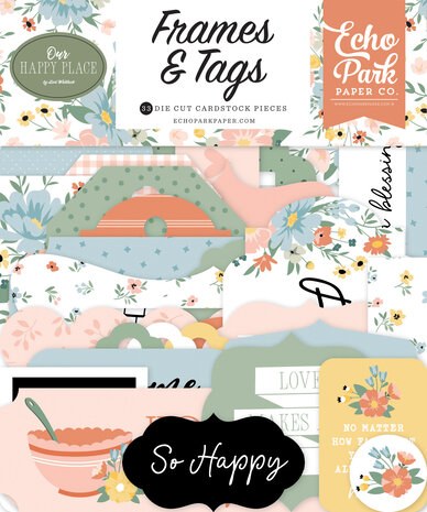 Echo Park Our Happy Place Frames & Tags (OHP399025) Echo Park Our Happy Place Frames & Tags (OHP399025)