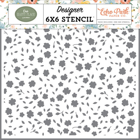 Echo Park Family Forever Floral Stencil (OHP399035)