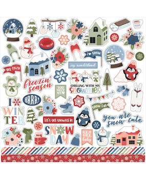 Echo Park Chilling With My Snowmies Element Sticker (SNO398014)