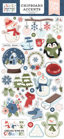 Echo Park Chilling With My Snowmies Chipboard Accents (SNO398021)