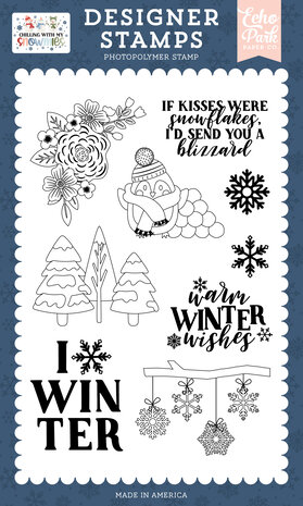 Echo Park Send You A Blizzard Designer Stamps (SNO398045)
