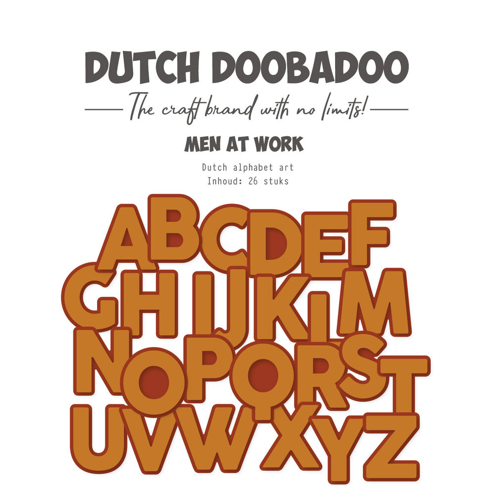 Dutch Alphabet Art Men at Work (27 pcs) (470.784.338) - Craftlines B.V.