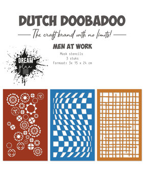 Dutch Doobadoo Dutch Mask Stencils Men at work (3pc) (470.784.339)