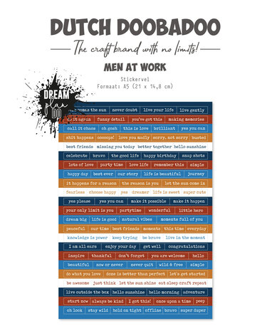 Dutch Doobadoo Dutch Sticker Art A5 Men at work (491.200.032)