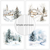 Simple and Basic Cozy Christmas and Winter Scenes 6x6 Inch Paper Pack (SBP539)