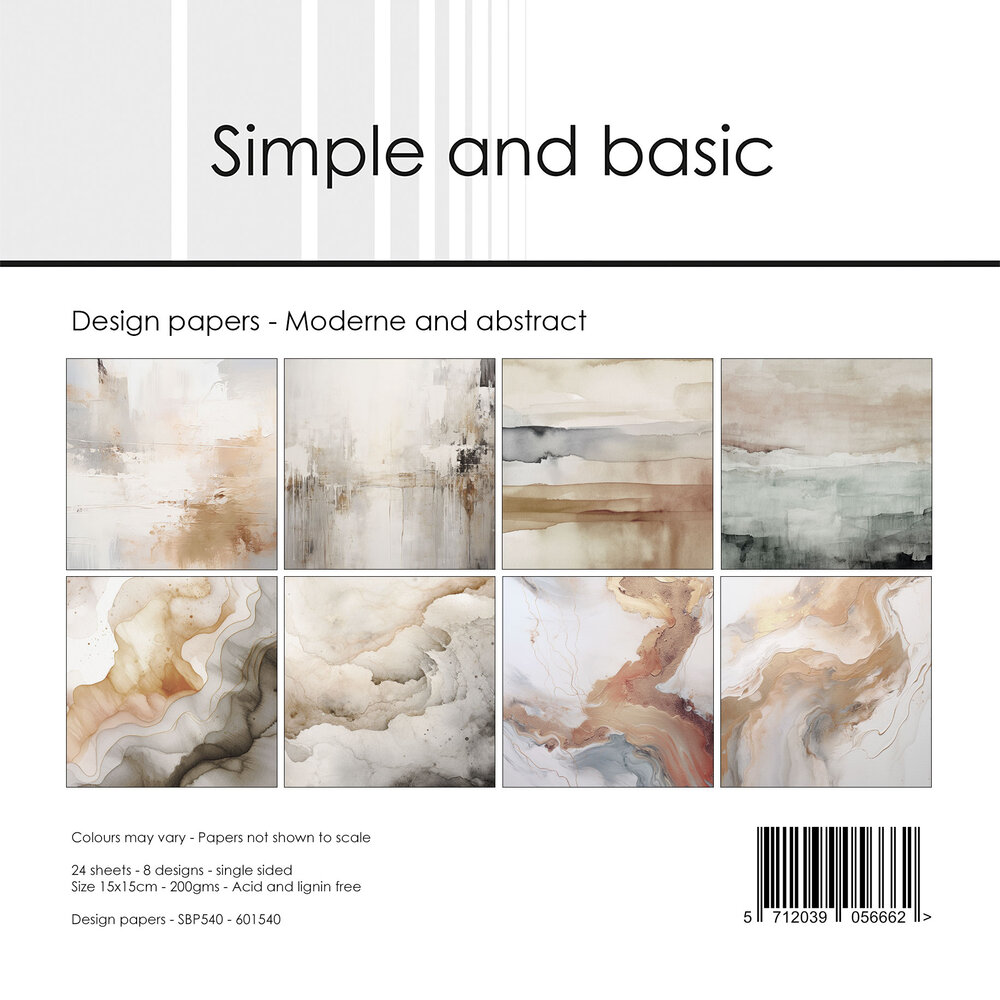 Simple and Basic Moderne and Abstract 6x6 Inch Paper Pack (SBP540)