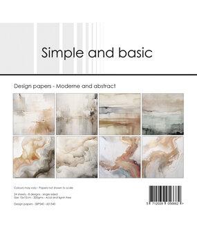 Simple and Basic Moderne and Abstract 6x6 Inch Paper Pack (SBP540)