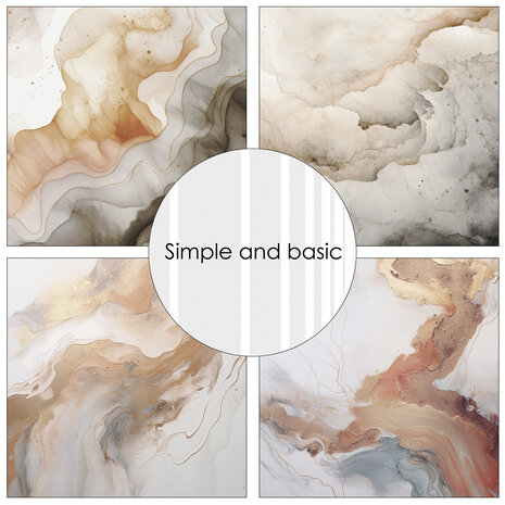 Simple and Basic Moderne and Abstract 6x6 Inch Paper Pack (SBP540)