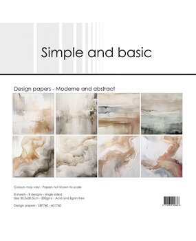 Simple and Basic Moderne and Abstract 12x12 Inch Paper Pack (SBP740)