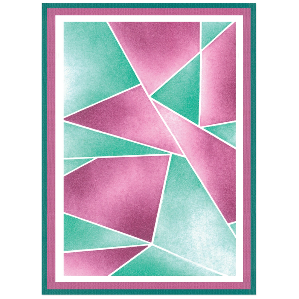 Sizzix Stencil by Stacey Park Cosmopolitan, Down the Line #2 (2pcs) (666748) (DISCONTINUED)