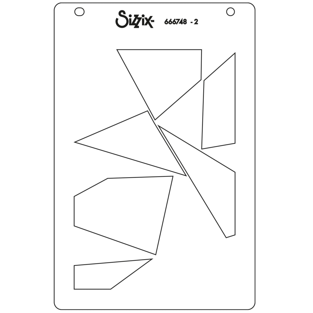 Sizzix Stencil by Stacey Park Cosmopolitan, Down the Line #2 (2pcs) (666748) (DISCONTINUED)