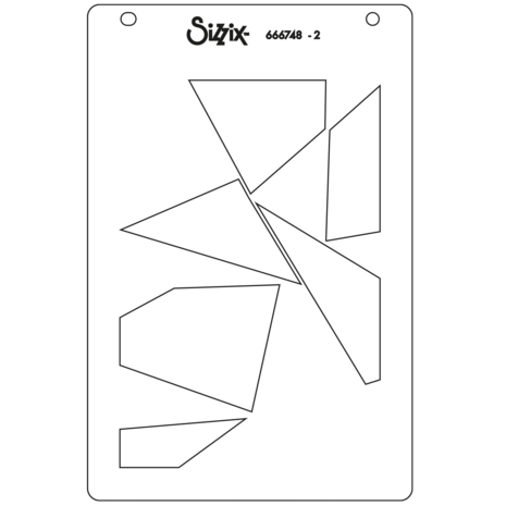 Sizzix Stencil by Stacey Park Cosmopolitan, Down the Line #2 (2pcs) (666748) (DISCONTINUED)