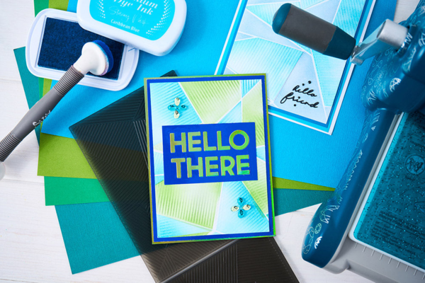 Sizzix Stencil by Stacey Park Cosmopolitan, Down the Line #2 (2pcs) (666748) (DISCONTINUED)