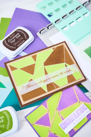 Sizzix Stencil by Stacey Park Cosmopolitan, Down the Line #2 (2pcs) (666748) (DISCONTINUED)