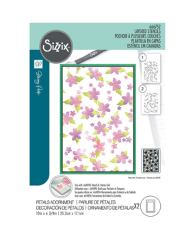 Sizzix Stencil by Stacey Park Cosmopolitan, Petals Adornment (2pcs) (666752)