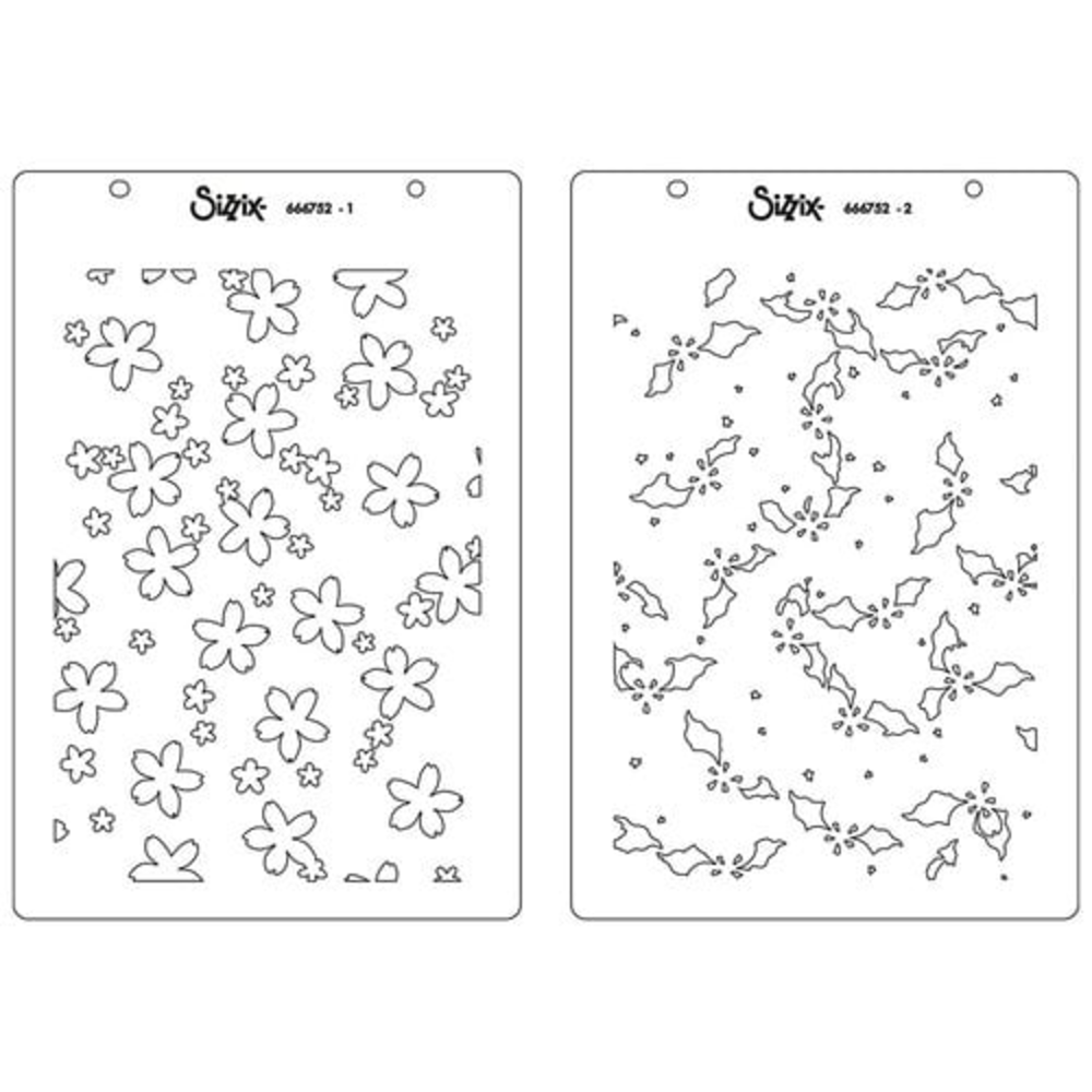 Sizzix Stencil by Stacey Park Cosmopolitan, Petals Adornment (2pcs) (666752)