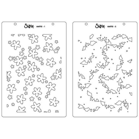 Sizzix Stencil by Stacey Park Cosmopolitan, Petals Adornment (2pcs) (666752)