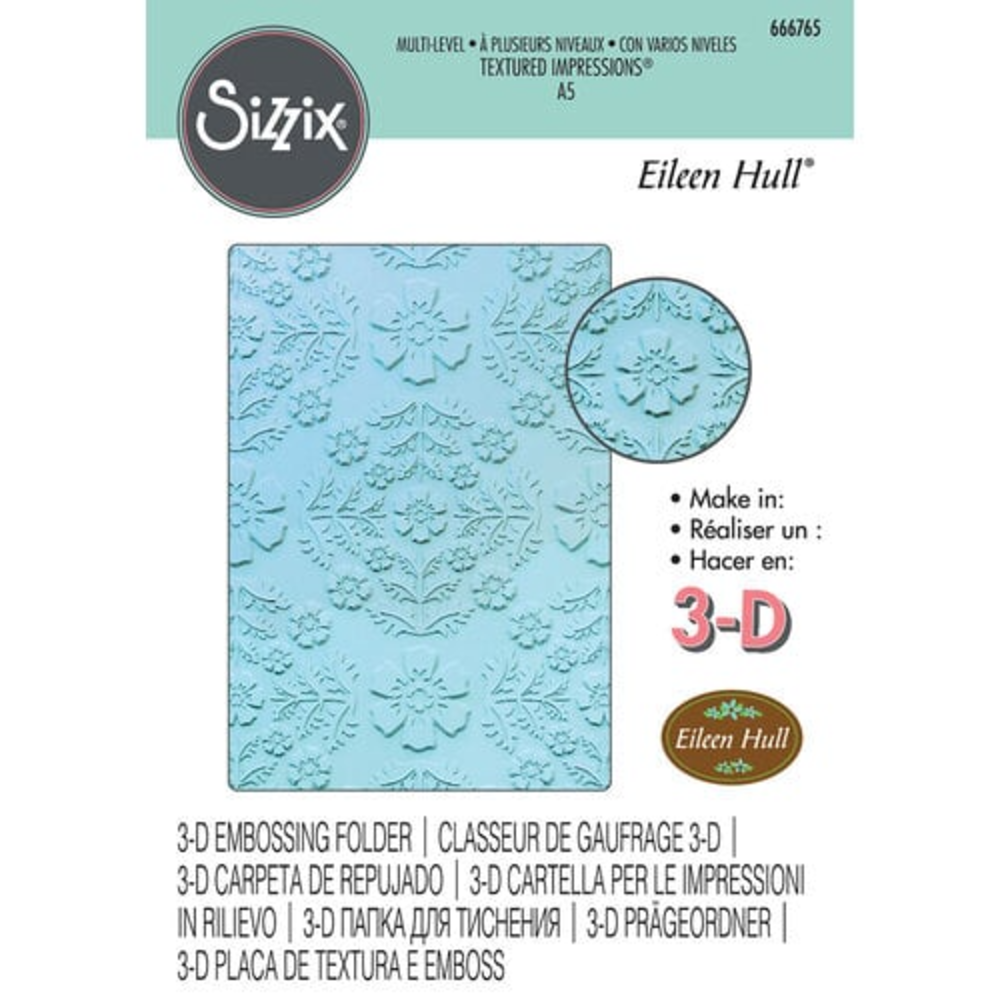 Sizzix Multi-Level Textured Impressions by Eileen Hull Floral Damask (666765) Sizzix Multi-Level Textured Impressions by Eileen Hull Floral Damask (666765)