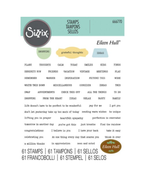 Sizzix Clear Stamps by Eileen Hull Fan Favorites (61pcs) (666770)