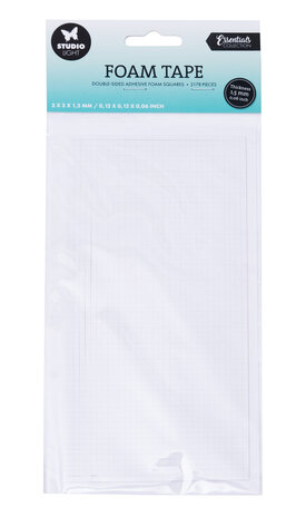 Studio Light Doublesided foam tape Blocks 3x3mm Essentials Tools 3x200x1,5mm 2380 PC nr.07 (SL-ES-FOAMT07) (BASIC)