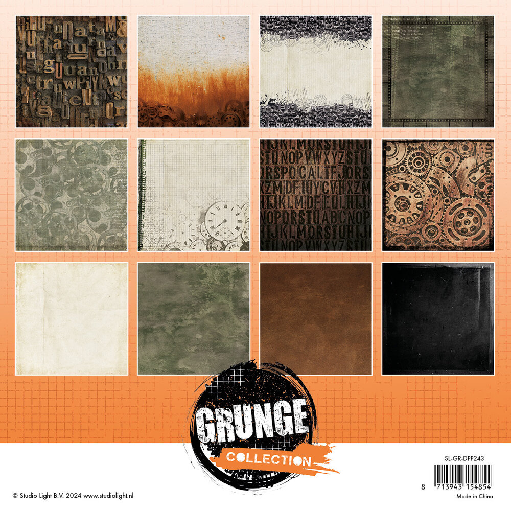 Studio Light Background Papers Grunge Design Paper Pad (SL-GR-DPP243) (DISCONTINUED)